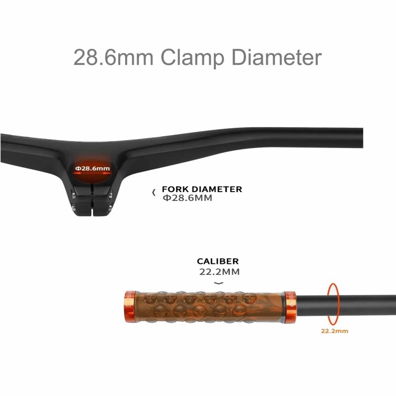 28.6mm -17° Carbon MTB Handlebars | Toseek 7