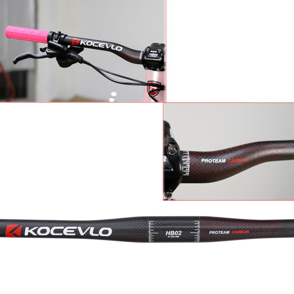 Kocevlo Mountain Bike Handlebars Carbon Riser Bars 31.8mm 4