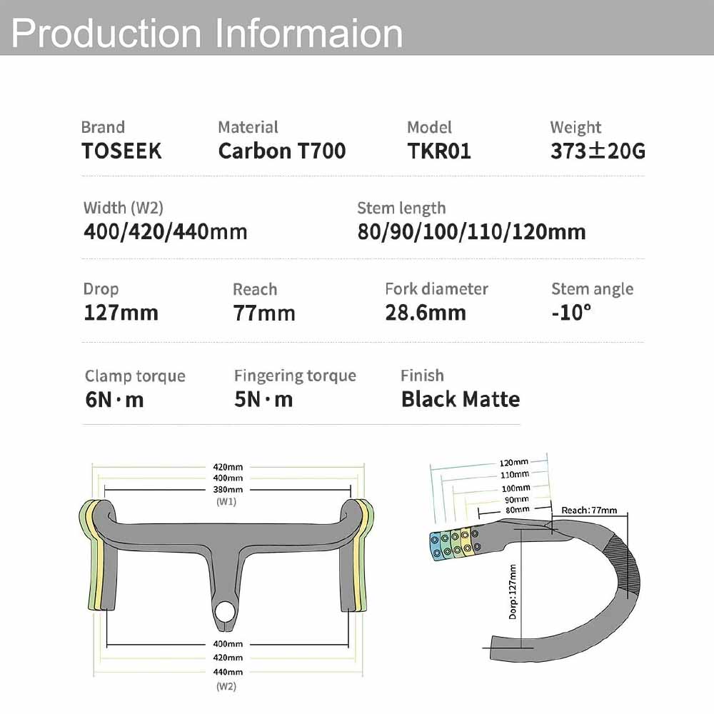 28.6mm Integrated Cable Routing Road Bike Handlebar 6