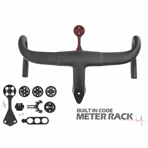 28.6mm Aero Road Bicycle Handlebar in Black Matte Finish - Sleek and Aerodynamic