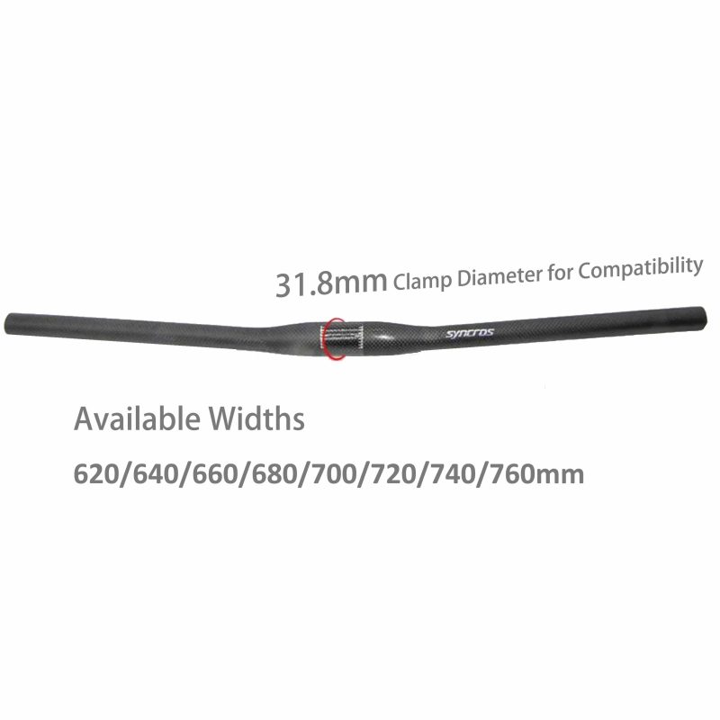 31.8mm 4°/ 5°MTB Riser Handlebars Carbon Fiber 120g 4