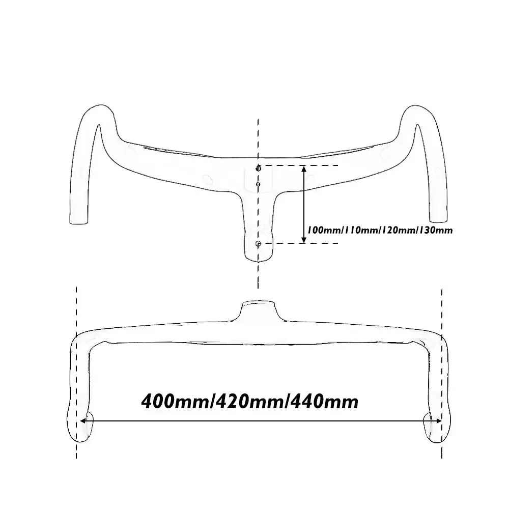 D5 Carbon Fiber Handlebar - Multiple Stem Length and Handlebar Width Options D5 Carbon Fiber Handlebar - Multiple Stem Length and Handlebar Width Options