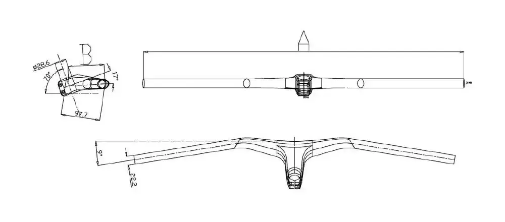 28.6mm -17° MTB Handlebars 740mm | Mybikebars 4