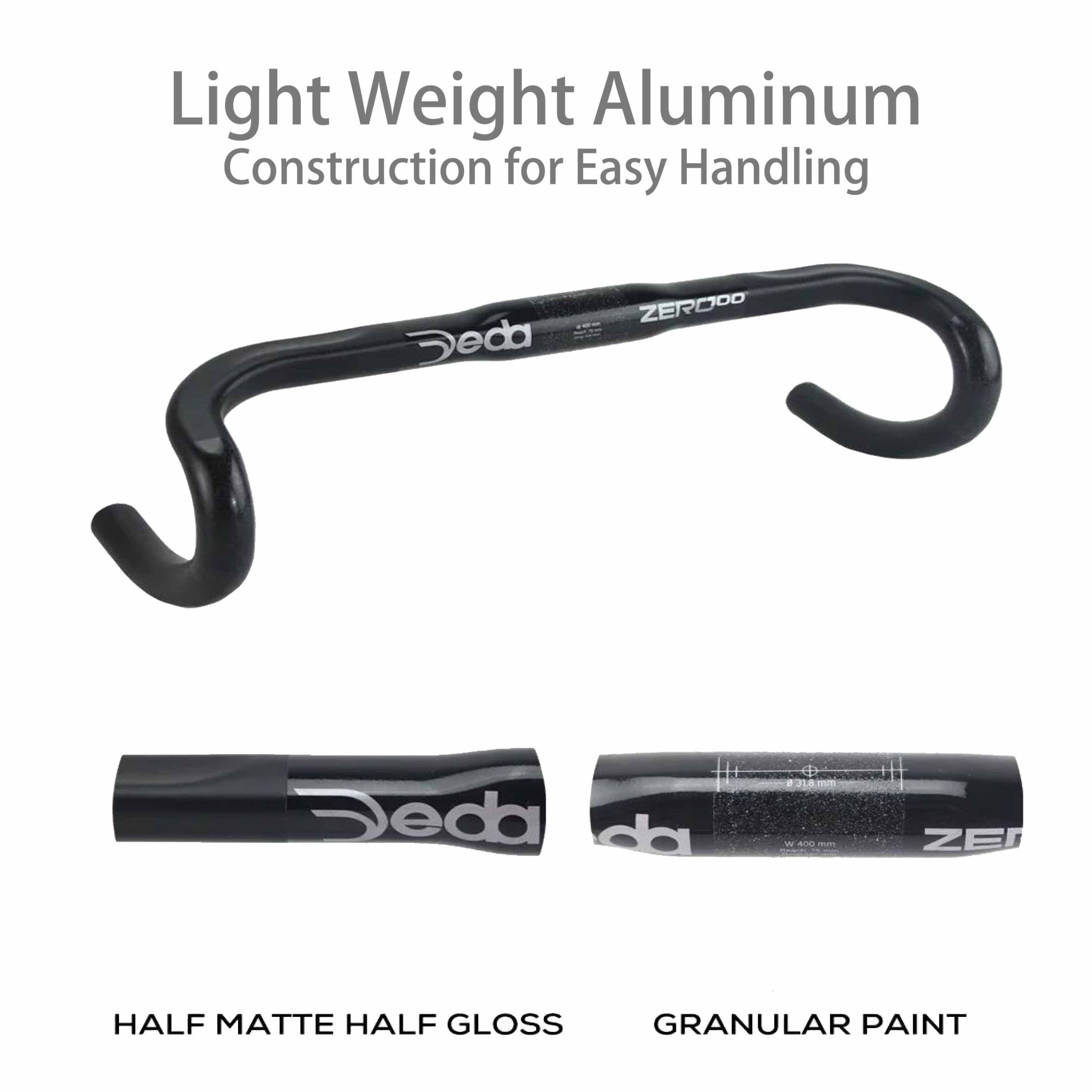 31.8mm Deda Road Bike Handlebar White logo 3 31.8mm Deda Road Bike Handlebar White logo - Image 3