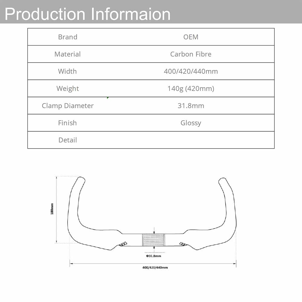 TT Road Bike Handlebar - 31.8mm Clamp 5
