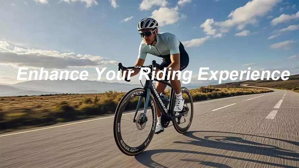 Cyclist Enjoying a Ride with Carbon Fiber T1000 Handlebars in a Scenic Setting Cyclist Enjoying a Ride with Carbon Fiber T1000 Handlebars in a Scenic Setting