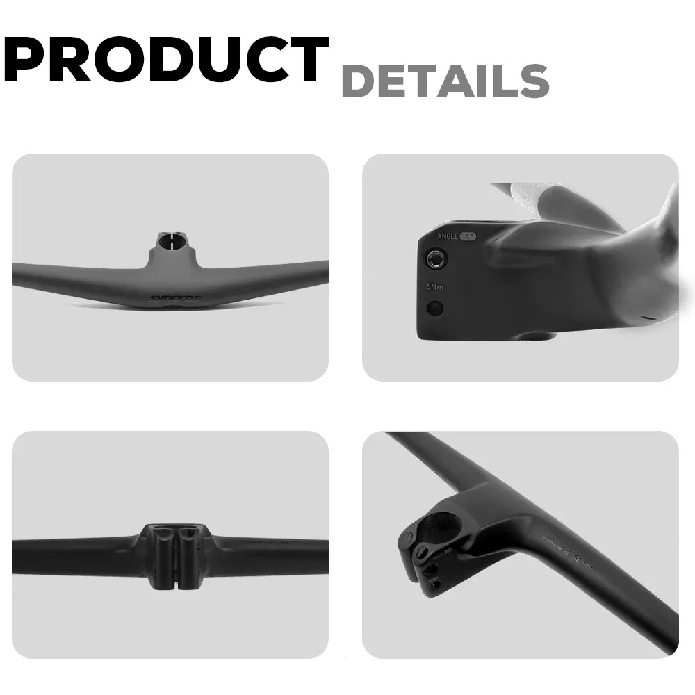28.6mm 4°/ 5° MTB Riser Handlebars 15mm/25mm Riser for Syncros Hixon IC SL 2