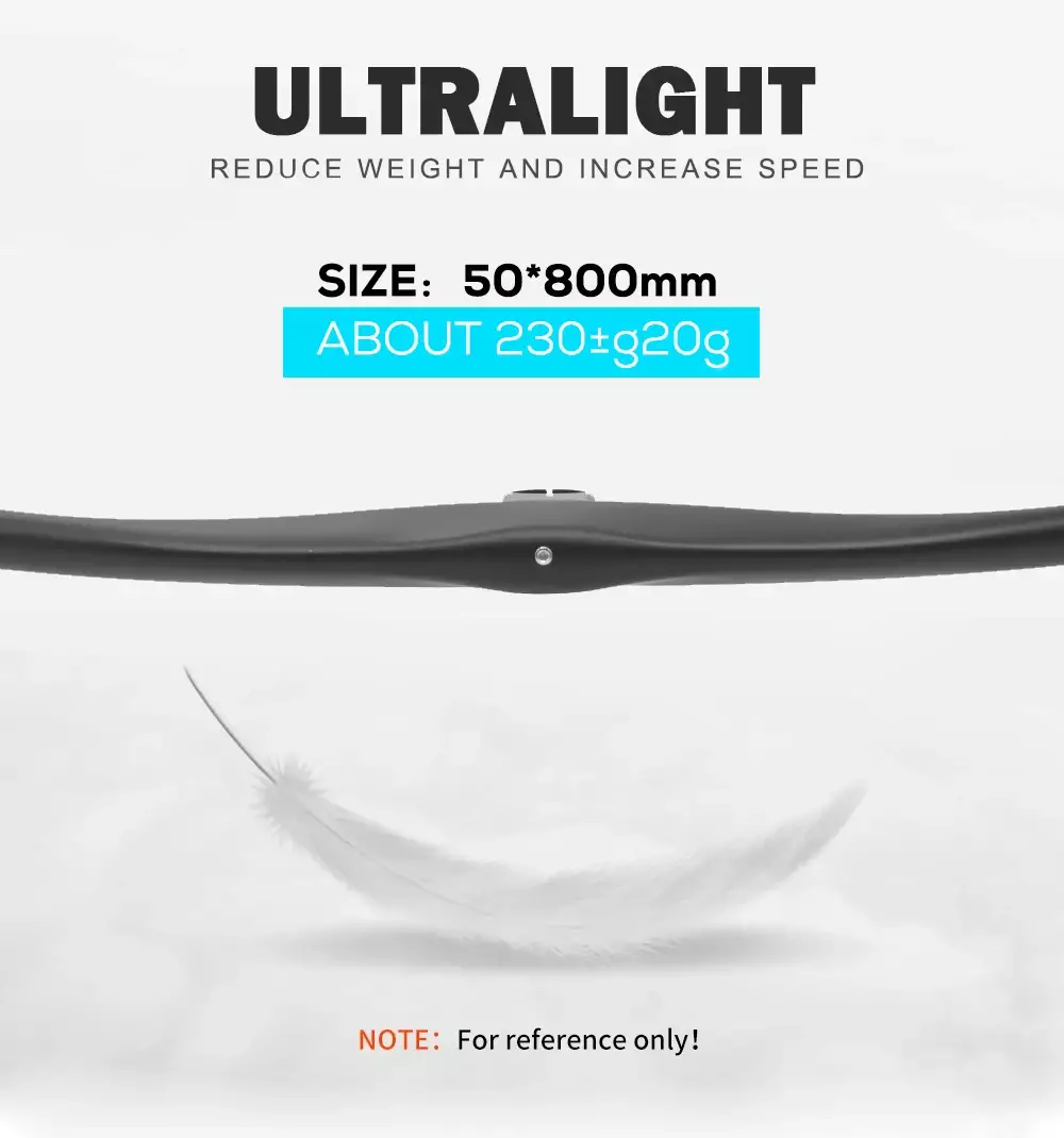 28.6mm 0° 15mm Riser MTB Handlebars Lightweight 230g 9