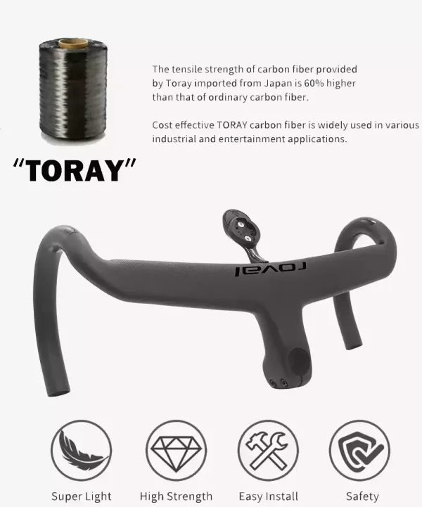 SL8 Road Bike Handlebar made of carbon fiber material SL8 Road Bike Handlebar made of carbon fiber material