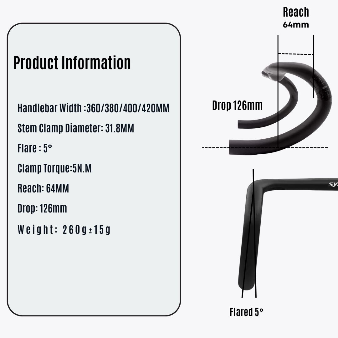 Syncros Carbon T1000 Aero Road Handlebar tech data Syncros Carbon T1000 Aero Road Handlebar tech data