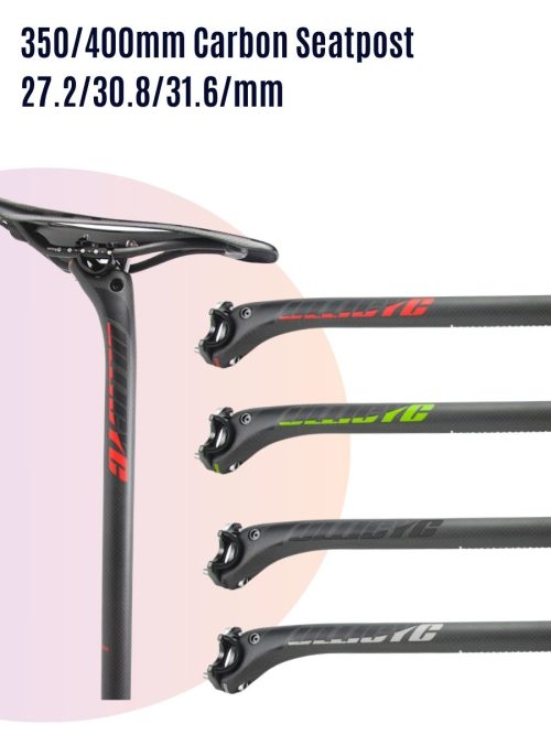 350/400mm Carbon Seatpost 27.2/30.8/31.6mm