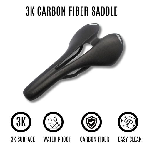 3K Carbon Fiber Saddle 150kg Max Load