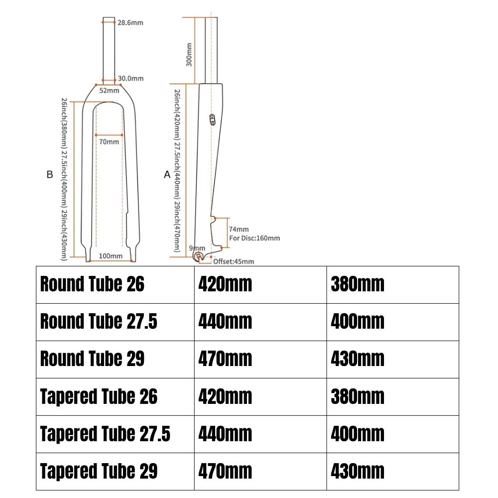 MTB Fork Full Carbon Fiber Fork 9*100mm,26/27.5/29Inch | DEDA 4