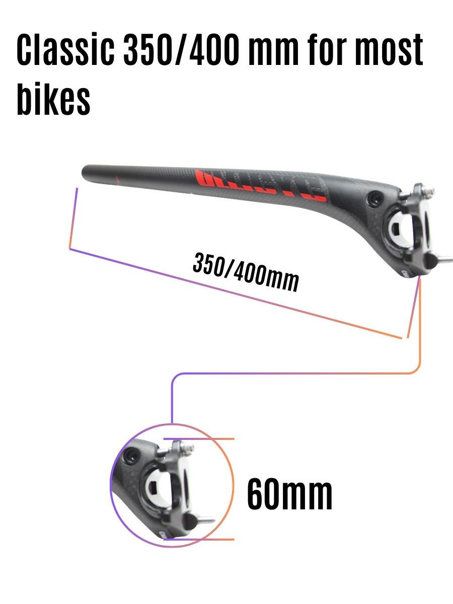 350/400mm Carbon Seatpost 27.2/30.8/31.6mm 2