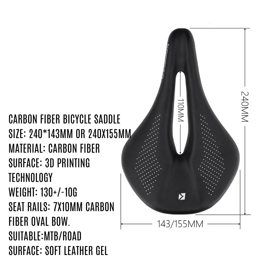 3D Carbon Fiber Bicycle Saddle 3
