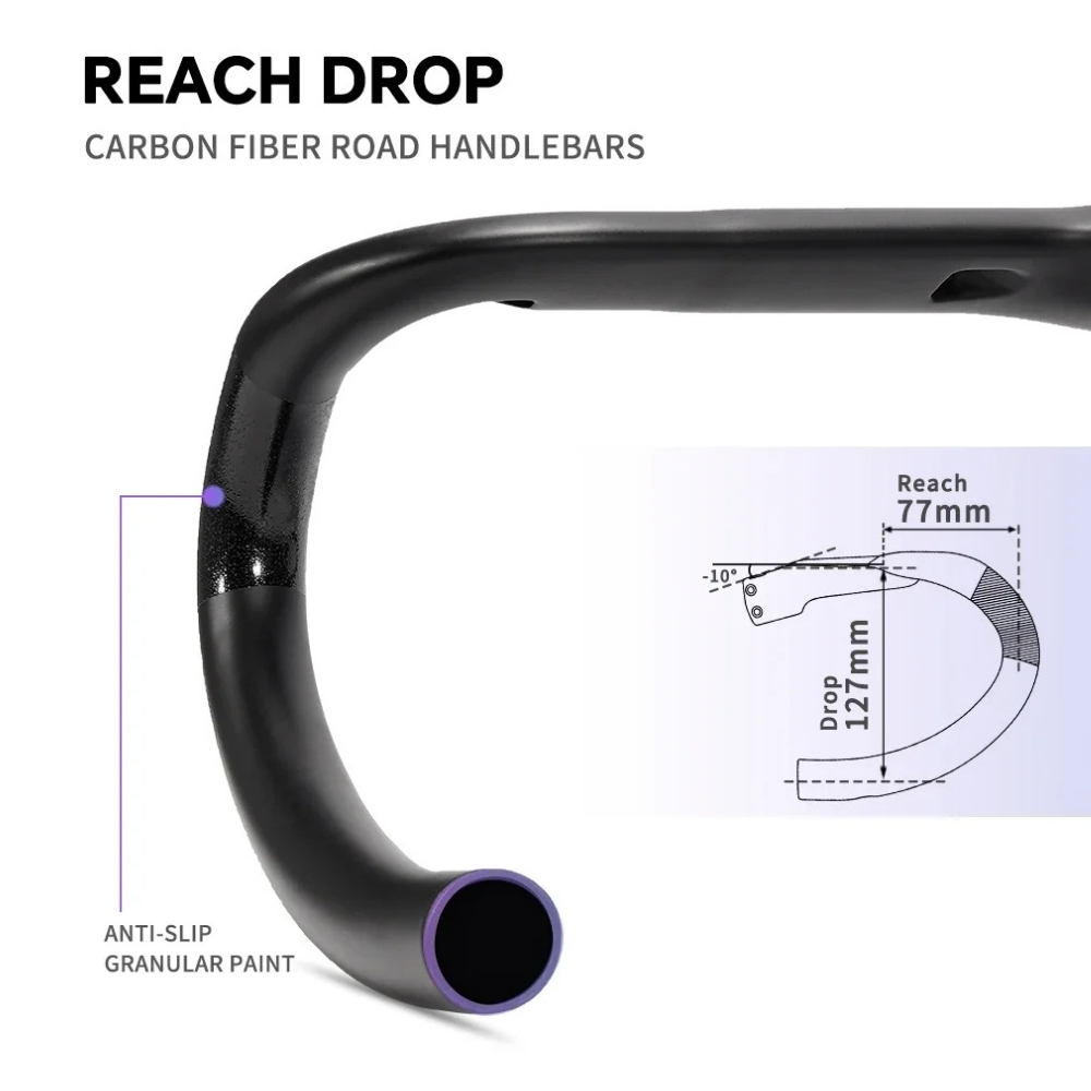 DEDA Handlebar 28.6 Road Bike Carbon Bar 3
