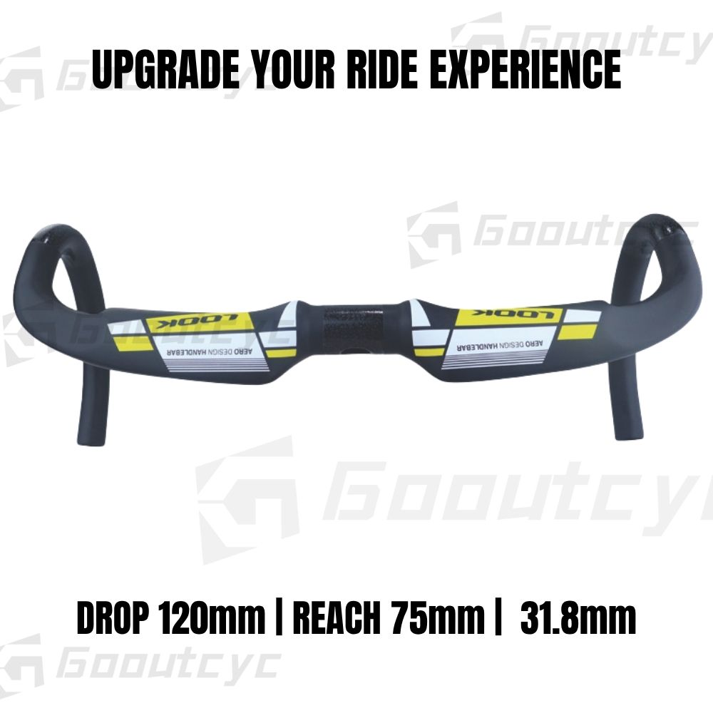 Lightweight Carbon Fiber Road Bike Handlebar | 31.8mm Clamp 4 Lightweight Carbon Fiber Road Bike Handlebar | 31.8mm Clamp - Image 4