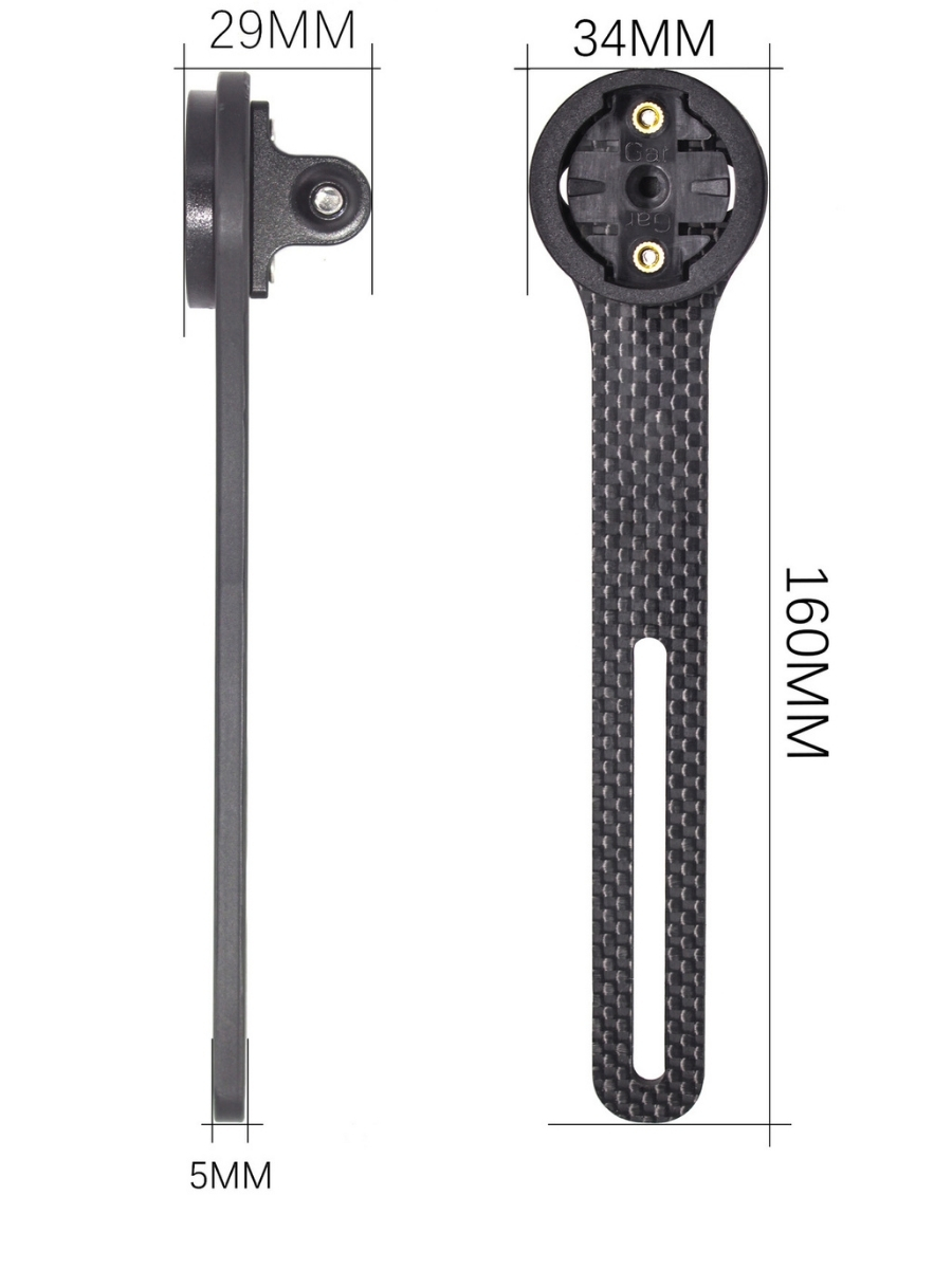 Carbon Fiber Integrated Aero Handlebar Mount for Road Bikes, Compatible with Bryton and Wahoo Bike Computers 13