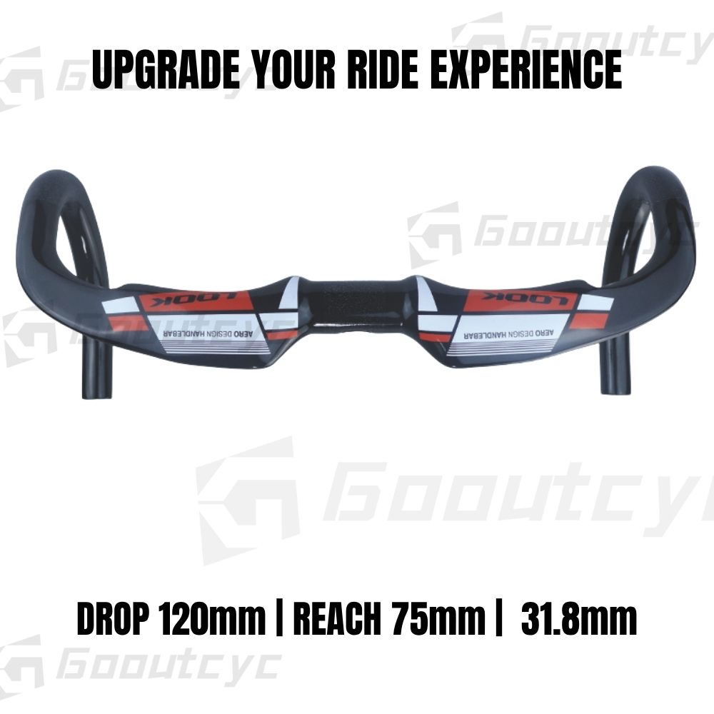 Lightweight Carbon Fiber Road Bike Handlebar | 31.8mm Clamp 2 Lightweight Carbon Fiber Road Bike Handlebar | 31.8mm Clamp - Image 2
