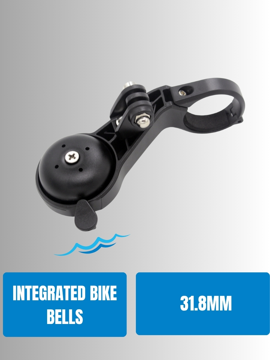 Bike Computer Mount with Bell & Action Cam Adapter – Lightweight & Durable 3