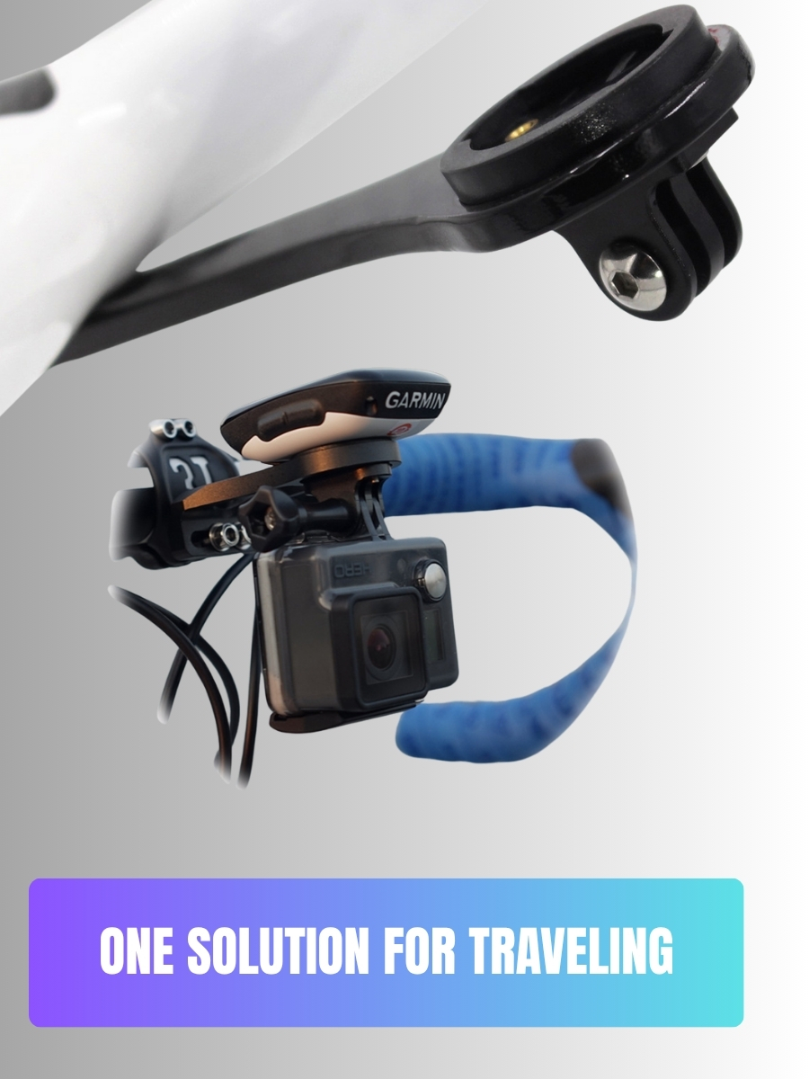 Carbon Fiber Integrated Aero Handlebar Mount for Road Bikes, Compatible with Bryton and Wahoo Bike Computers 14