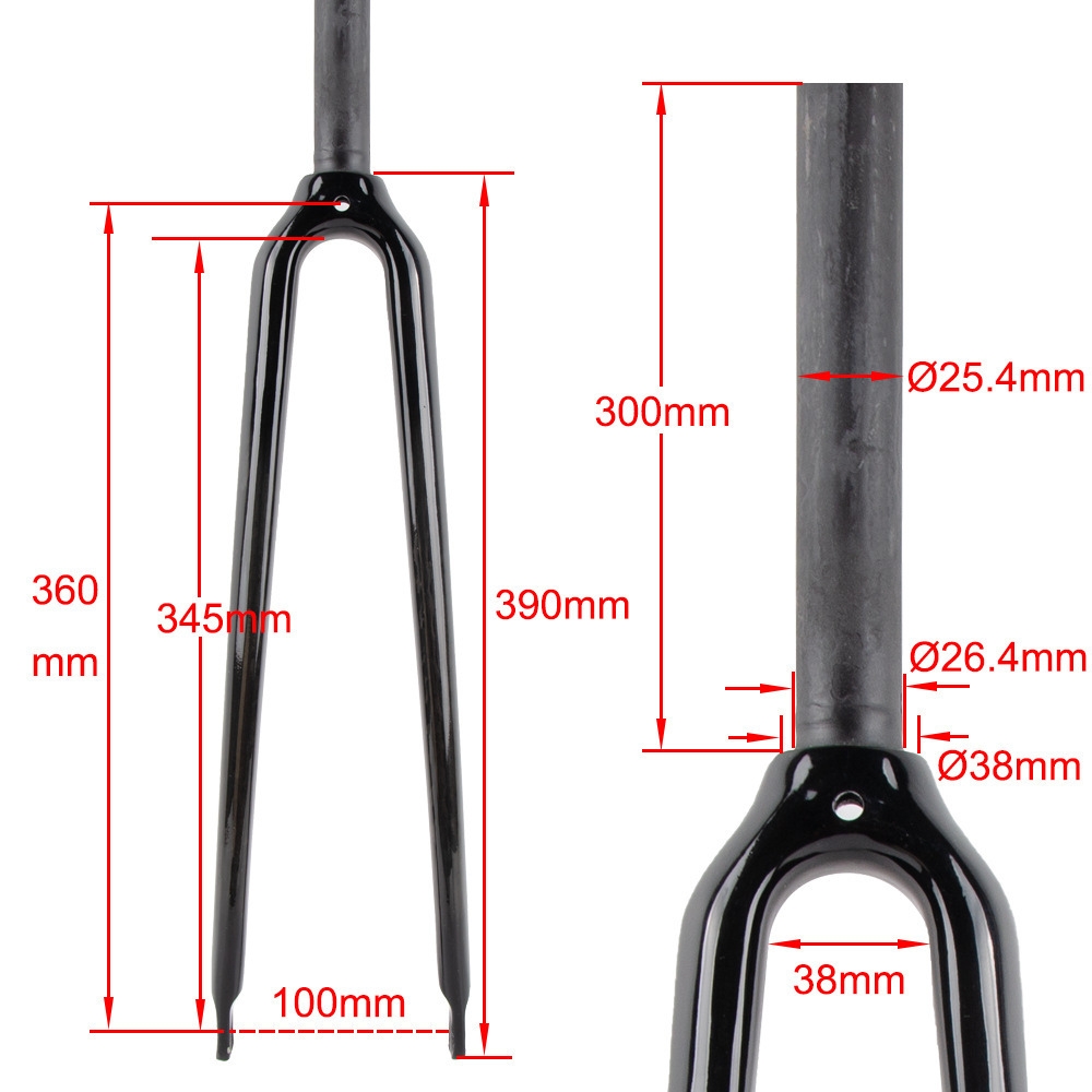 Carbon Fibre Bike Fork 25.4 4