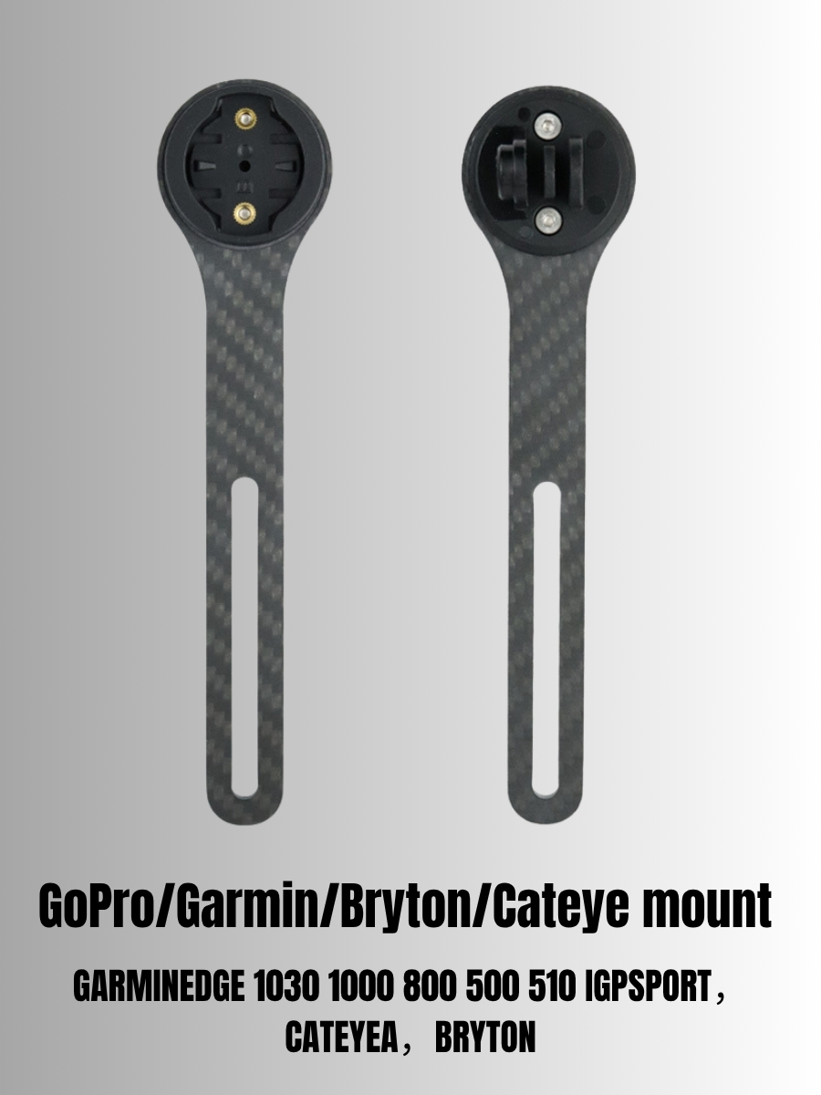 Carbon Fiber Integrated Aero Handlebar Mount for Garmin, Bryton Bike Computer Mount, Bicycle Accessory 2