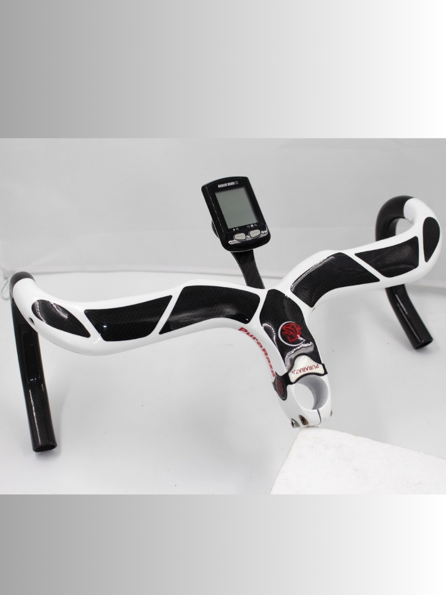 Carbon Fiber Integrated Aero Handlebar Mount for Road Bikes, Compatible with Bryton and Wahoo Bike Computers 15