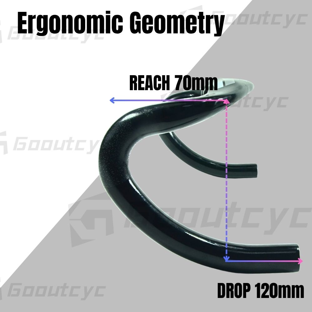 Lightweight Carbon Fiber Road Bike Handlebar | 31.8mm Clamp 7