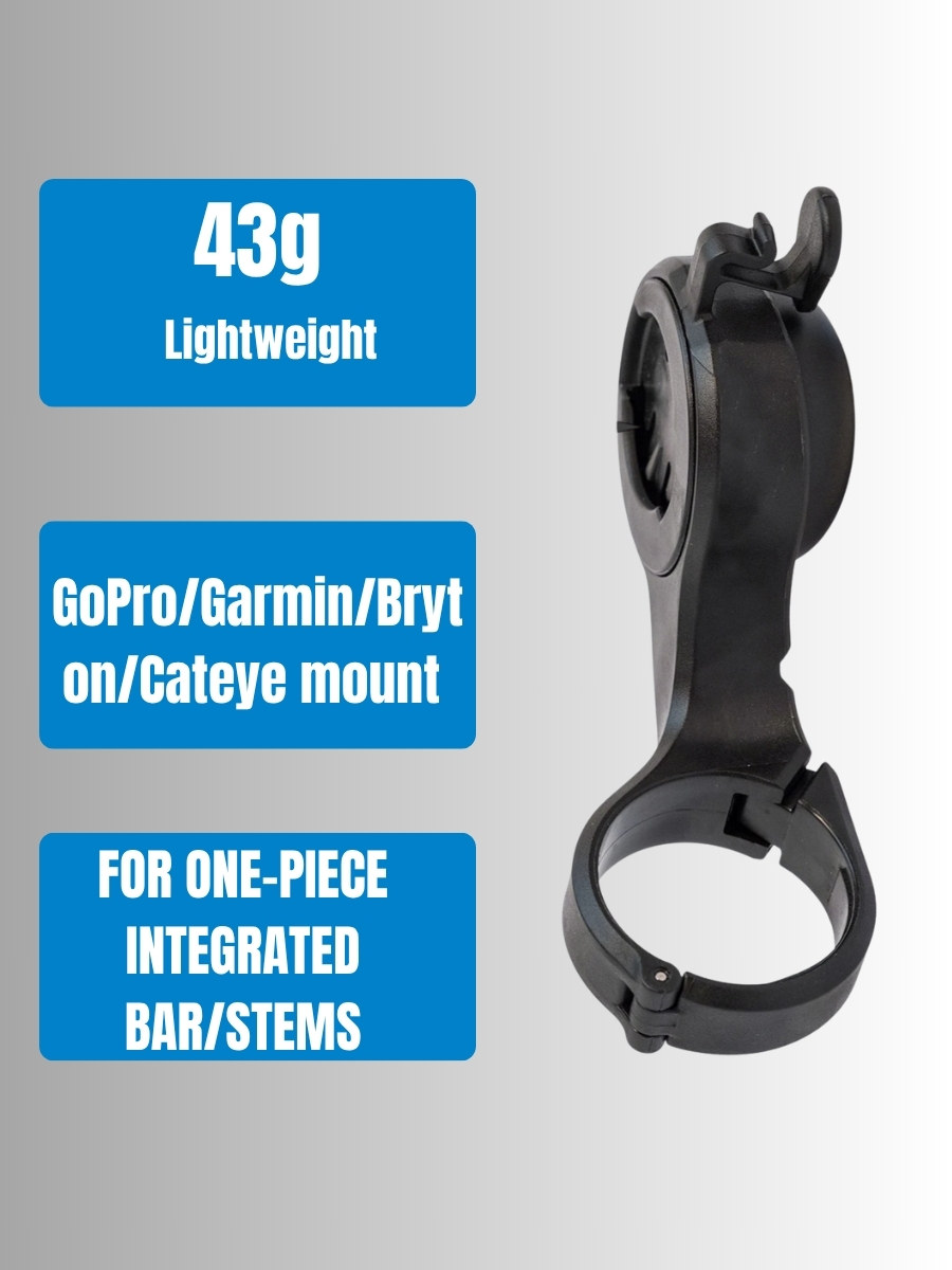 Bike Computer Mount with Bell & Action Cam Adapter – Lightweight & Durable 2