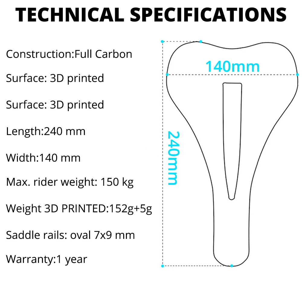 ULLICYC 3D Printed Carbon Bike Saddle – Ultra-Light, High Performance 5