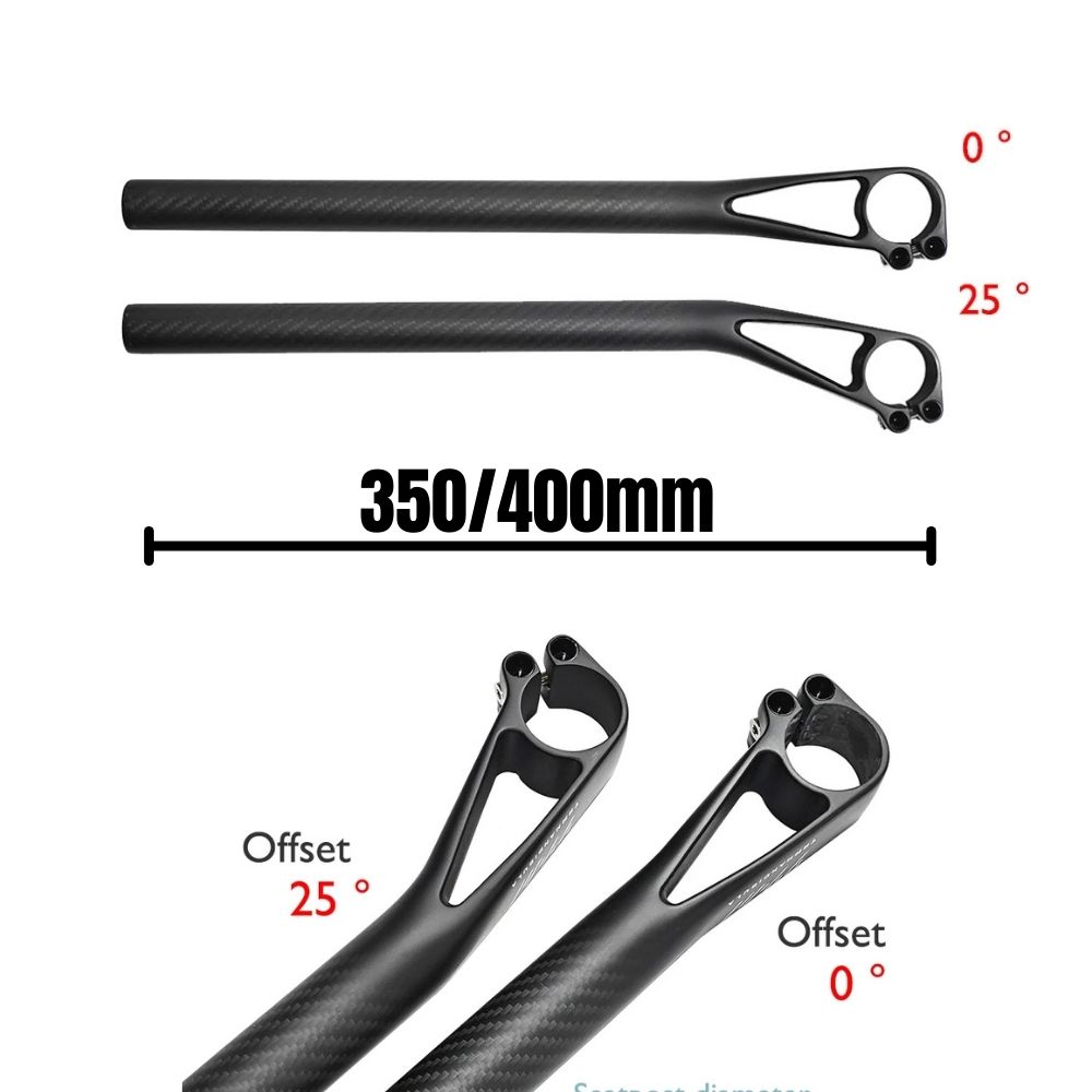 Ultralight Carbon SeatPost: 0/25mm Offset, 180-230g, 115kg Max Load - Fit 7x9 & 7x7 Rails 2