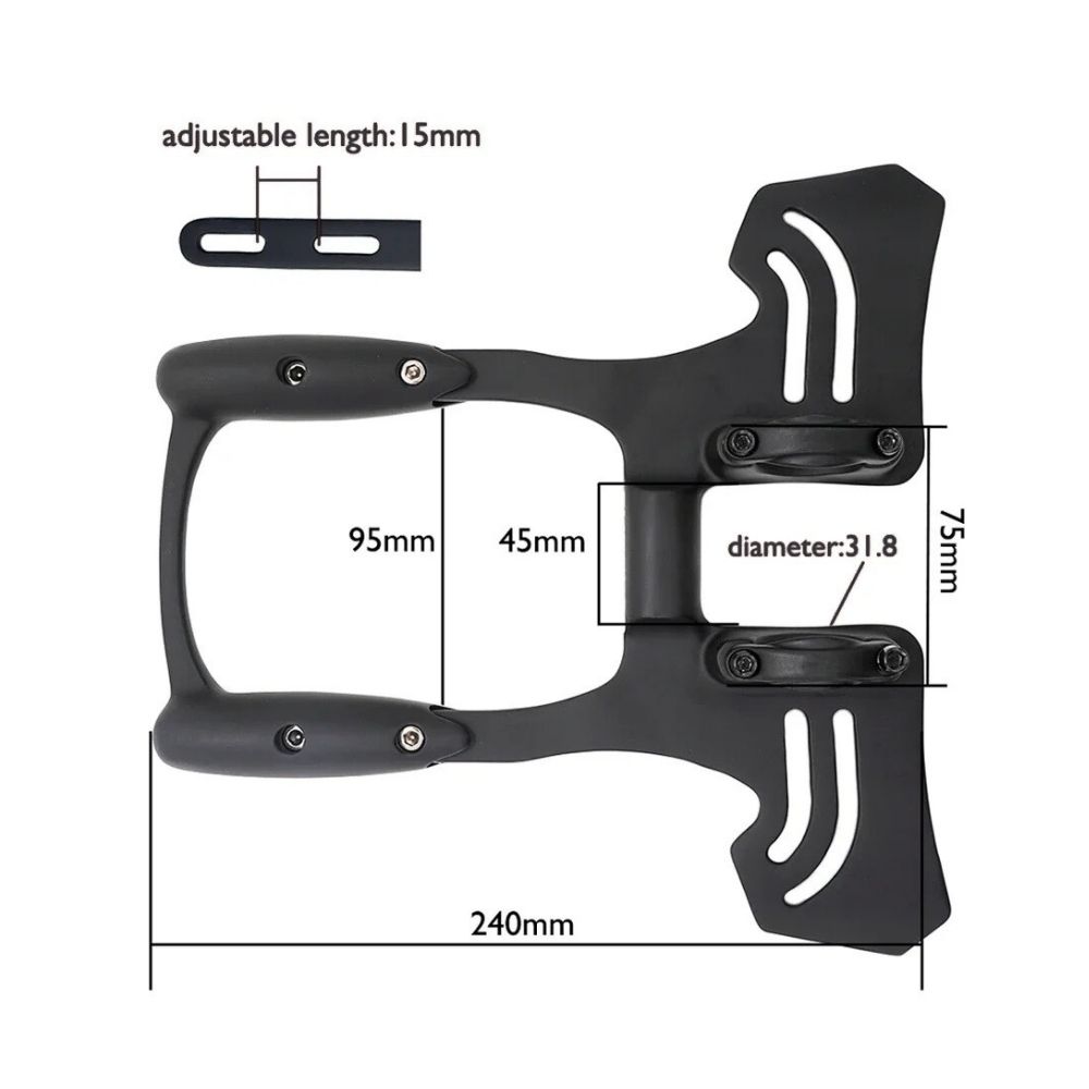 Adjustale T700 Carbon Fiber TT Handlebar Triathlon Clip-on Rest Bar 3