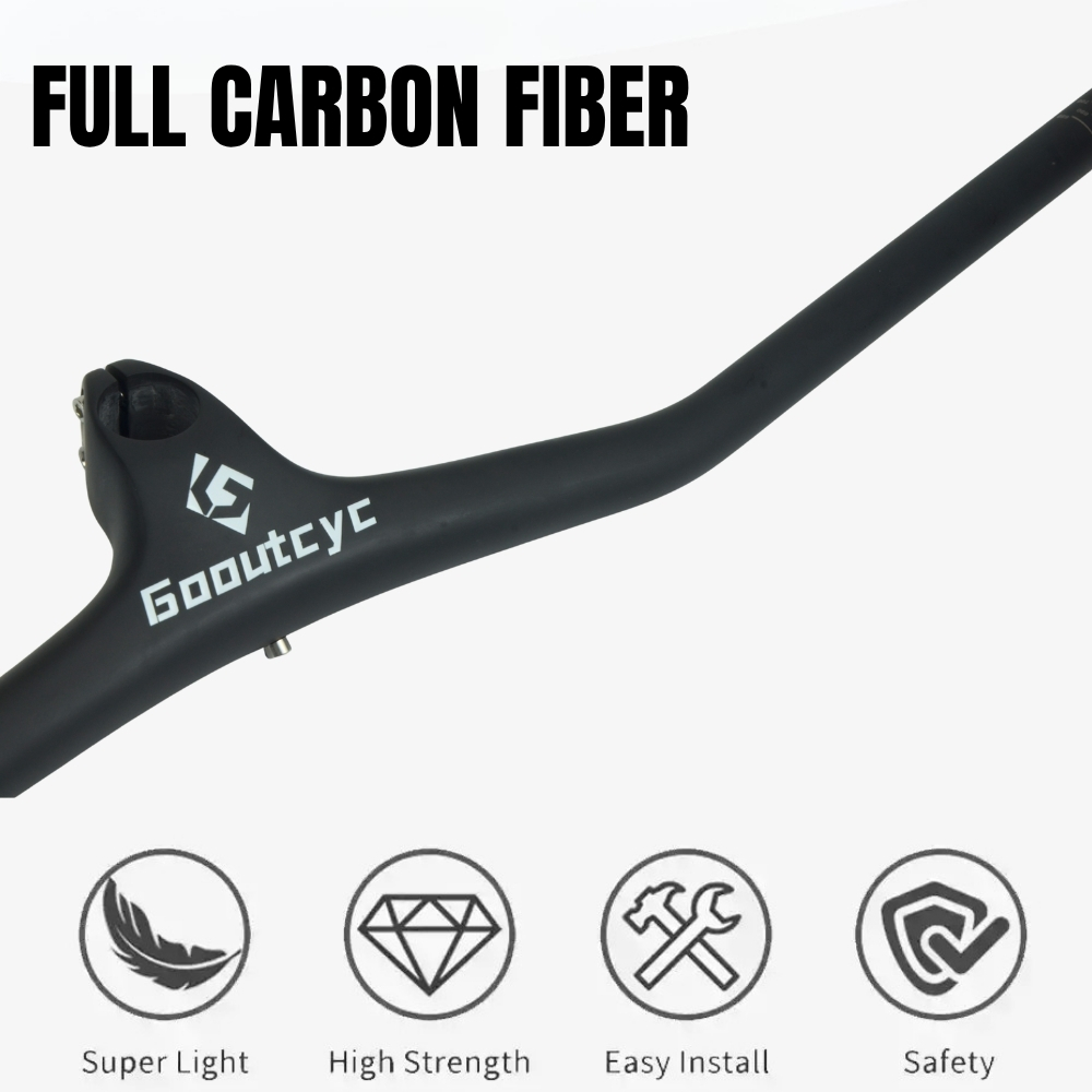 Upgrade Your Mountain Bike | GOOUTCYC Full Carbon Fiber Handlebar, Lightweight and Durable 3