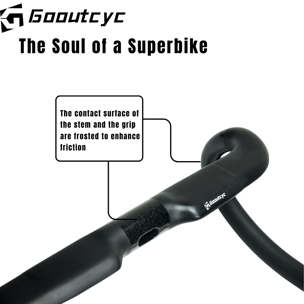 Gooutcyc Carbon Fiber Handlebar | Lightweight Toray T1000 Carbon Road Bar 7