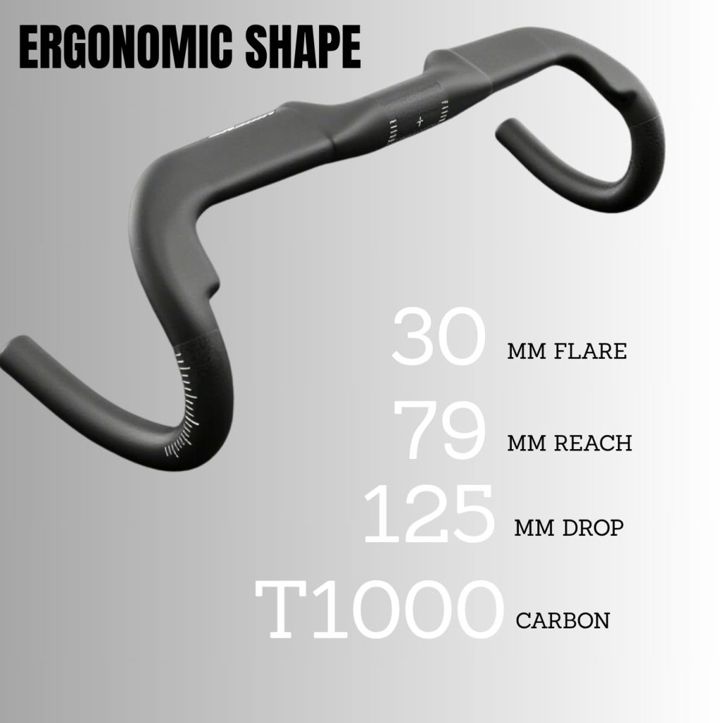 Lightweight Carbon Fiber Handlebar for Gravel & Cyclocross Bike | ULLICYC T1000 Aero Bar 3