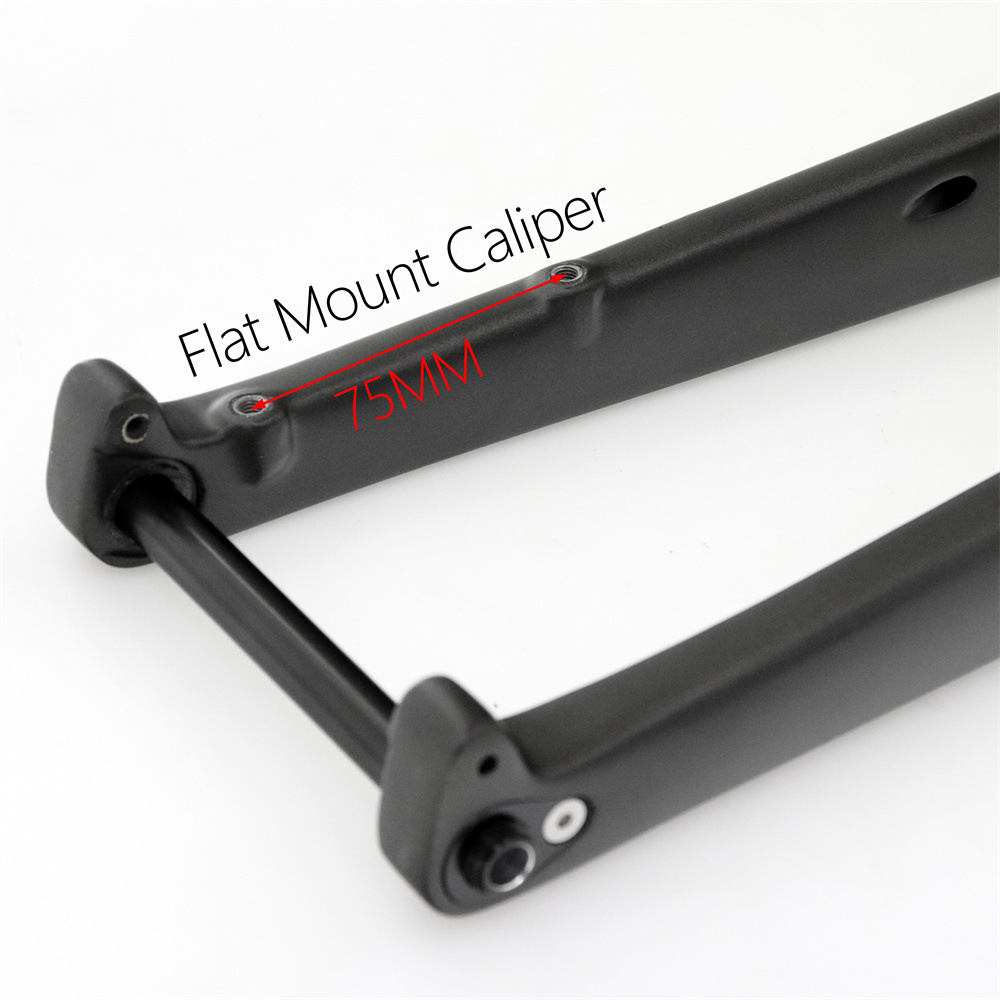 Carbon Gravel bike Fork 700C 1-1/8" Straight/Taper 100mm 16