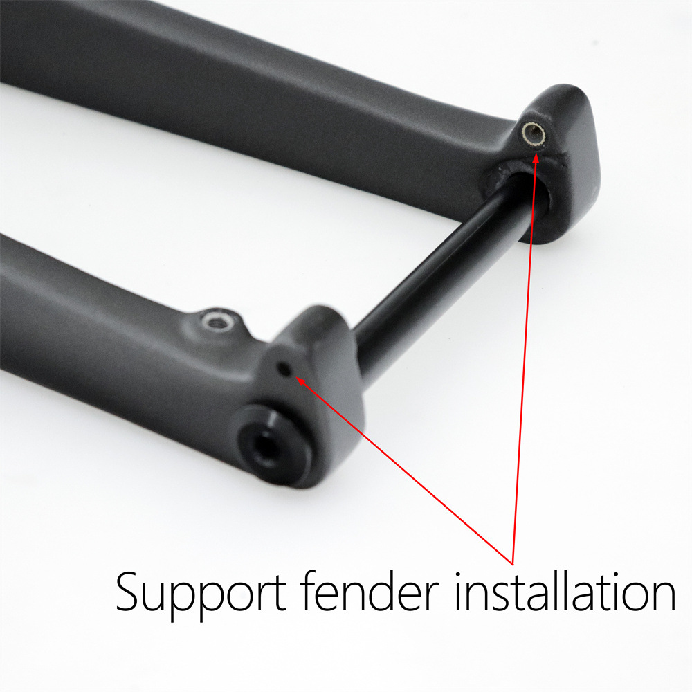 Carbon Gravel bike Fork 700C 1-1/8" Straight/Taper 100mm 14