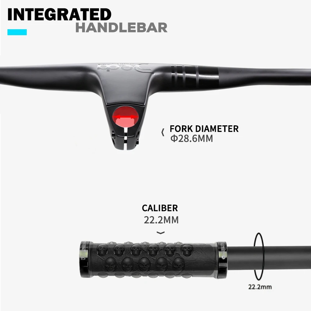28.6mm,-17°Stem Angle ,50mm-90mm Stem Length XC /Cross Handlebar 6
