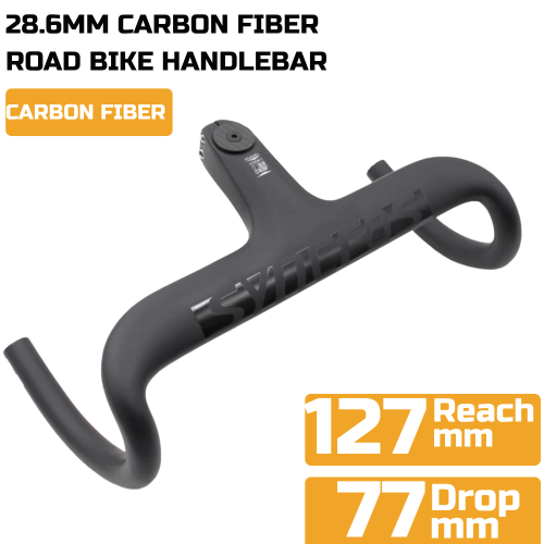 28.6mm Syncros Internal Cable Integrated Bicycle Handlebar,-10°, With Spacers