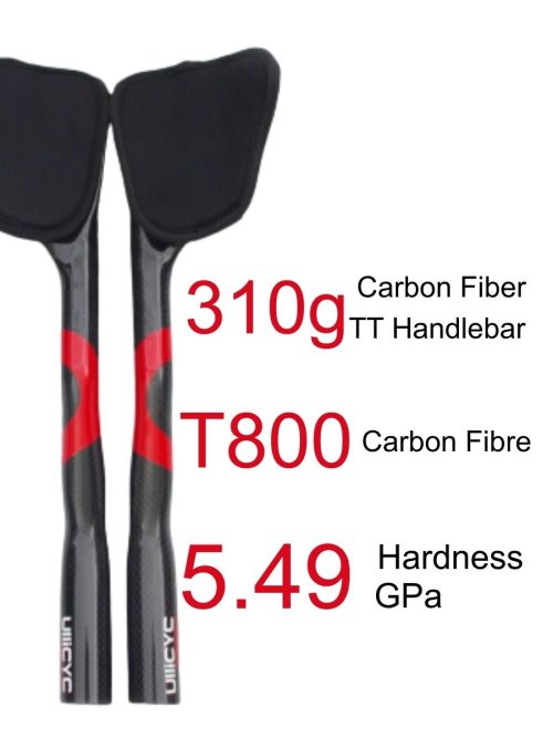 Full Carbon Fiber TT Rest Bar for Road & Mountain Bikes - 3K Glossy Aero Bars for Cycling Comfort & Speed